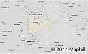 Shaded Relief 3D Map of Haderslev, desaturated