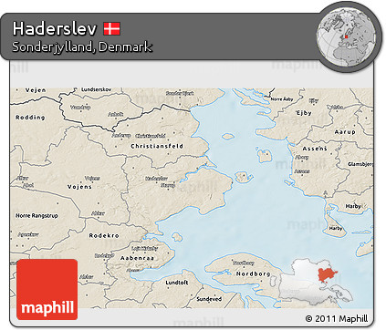 Shaded Relief 3D Map of Haderslev