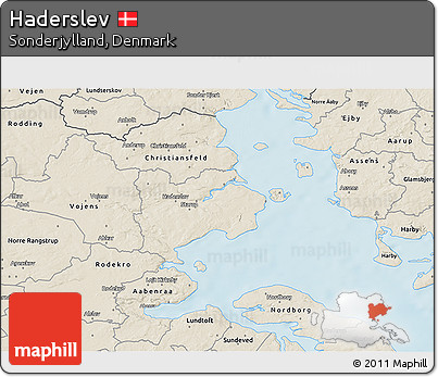 Shaded Relief 3D Map of Haderslev