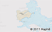 Shaded Relief 3D Map of Haderslev, single color outside