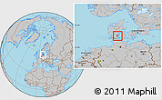 Gray Location Map of Haderslev