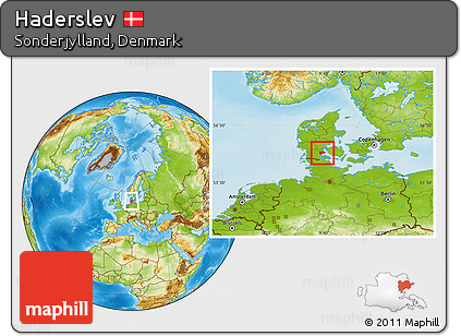 Physical Location Map of Haderslev