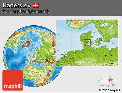 Physical Location Map of Haderslev