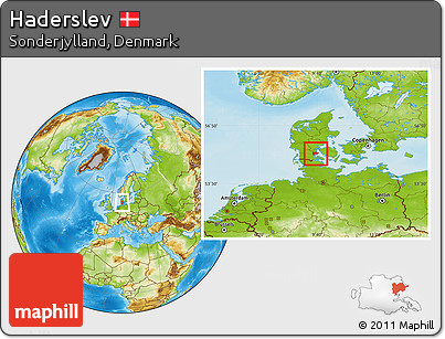 Physical Location Map of Haderslev