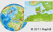 Physical Location Map of Haderslev, highlighted parent region