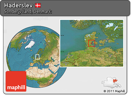 Satellite Location Map of Haderslev
