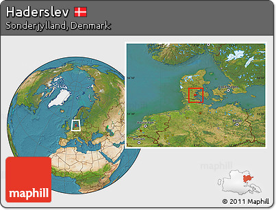 Satellite Location Map of Haderslev