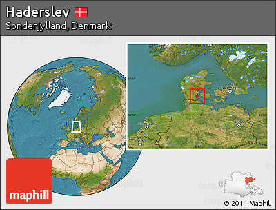 Satellite Location Map of Haderslev