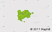 Physical Map of Haderslev, cropped outside