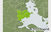 Physical Map of Haderslev, semi-desaturated