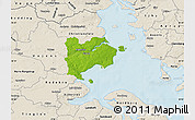 Physical Map of Haderslev, shaded relief outside