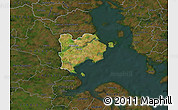 Satellite Map of Haderslev, darken