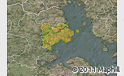 Satellite Map of Haderslev, semi-desaturated