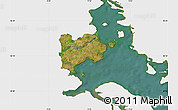 Satellite Map of Haderslev, single color outside