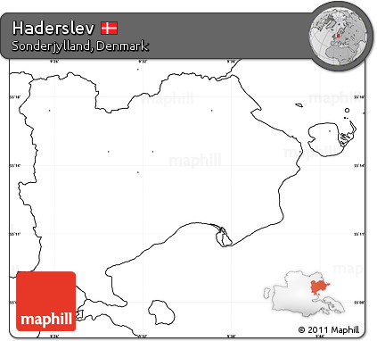 Blank Simple Map of Haderslev, no labels