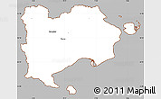 Gray Simple Map of Haderslev, cropped outside
