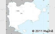 Gray Simple Map of Haderslev, single color outside