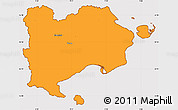 Political Simple Map of Haderslev, cropped outside