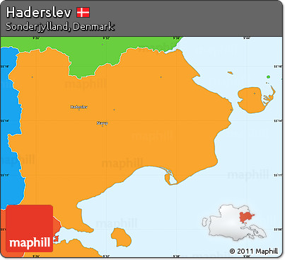 Political Simple Map of Haderslev
