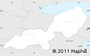 Silver Style Simple Map of Lundtoft