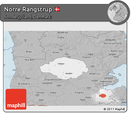 Gray 3D Map of Norre Rangstrup