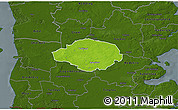 Physical 3D Map of Norre Rangstrup, darken