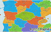 Physical 3D Map of Norre Rangstrup, political outside