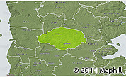 Physical 3D Map of Norre Rangstrup, semi-desaturated