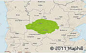 Physical 3D Map of Norre Rangstrup, shaded relief outside