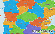 Political 3D Map of Norre Rangstrup