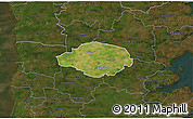 Satellite 3D Map of Norre Rangstrup, darken