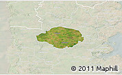 Satellite 3D Map of Norre Rangstrup, lighten