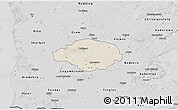 Shaded Relief 3D Map of Norre Rangstrup, desaturated