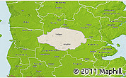 Shaded Relief 3D Map of Norre Rangstrup, physical outside