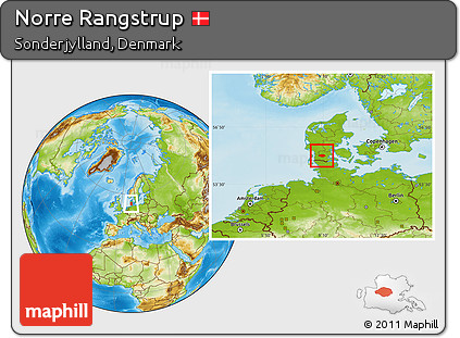 Physical Location Map of Norre Rangstrup