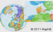 Political Location Map of Norre Rangstrup