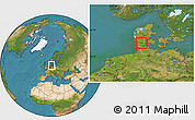 Satellite Location Map of Norre Rangstrup