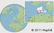 Savanna Style Location Map of Norre Rangstrup, highlighted country