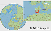 Savanna Style Location Map of Norre Rangstrup