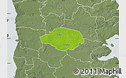 Physical Map of Norre Rangstrup, semi-desaturated