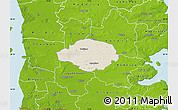 Shaded Relief Map of Norre Rangstrup, physical outside