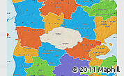 Shaded Relief Map of Norre Rangstrup, political outside