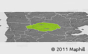 Physical Panoramic Map of Norre Rangstrup, desaturated