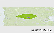 Physical Panoramic Map of Norre Rangstrup, lighten