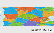 Physical Panoramic Map of Norre Rangstrup, political outside