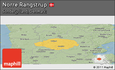 Savanna Style Panoramic Map of Norre Rangstrup