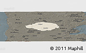 Shaded Relief Panoramic Map of Norre Rangstrup, darken