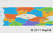 Shaded Relief Panoramic Map of Norre Rangstrup, political outside
