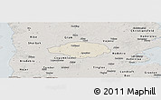 Shaded Relief Panoramic Map of Norre Rangstrup, semi-desaturated
