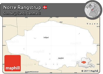 Classic Style Simple Map of Norre Rangstrup